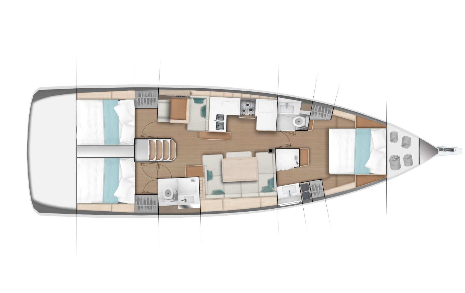 Sun Odyssey 490 3 Cabins / 2 TWC