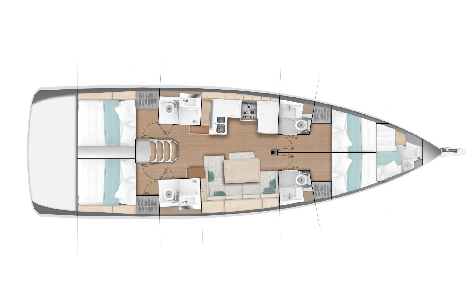 Sun Odyssey 490 4 Cabins / 4 TWC