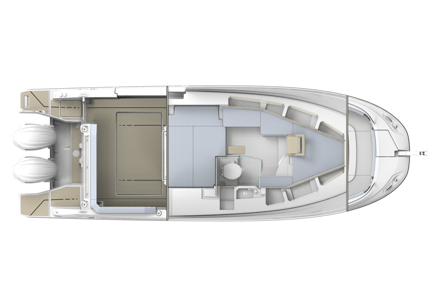 Cap Camarat 9.0 CC Serie 2 Interior cabin render