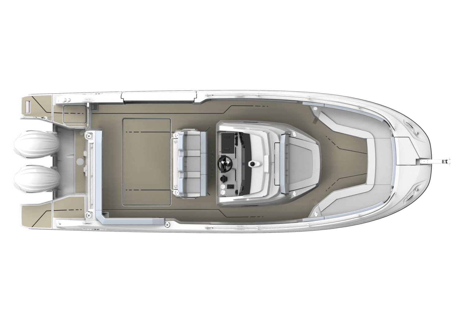 Cap Camarat 9.0 CC Serie 2 deck render