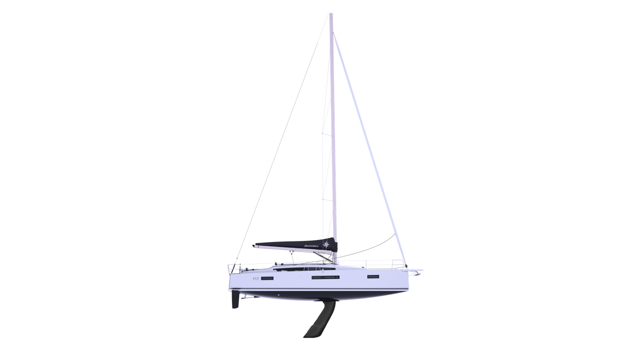 Sun Odyssey 415 side profile lifting keel