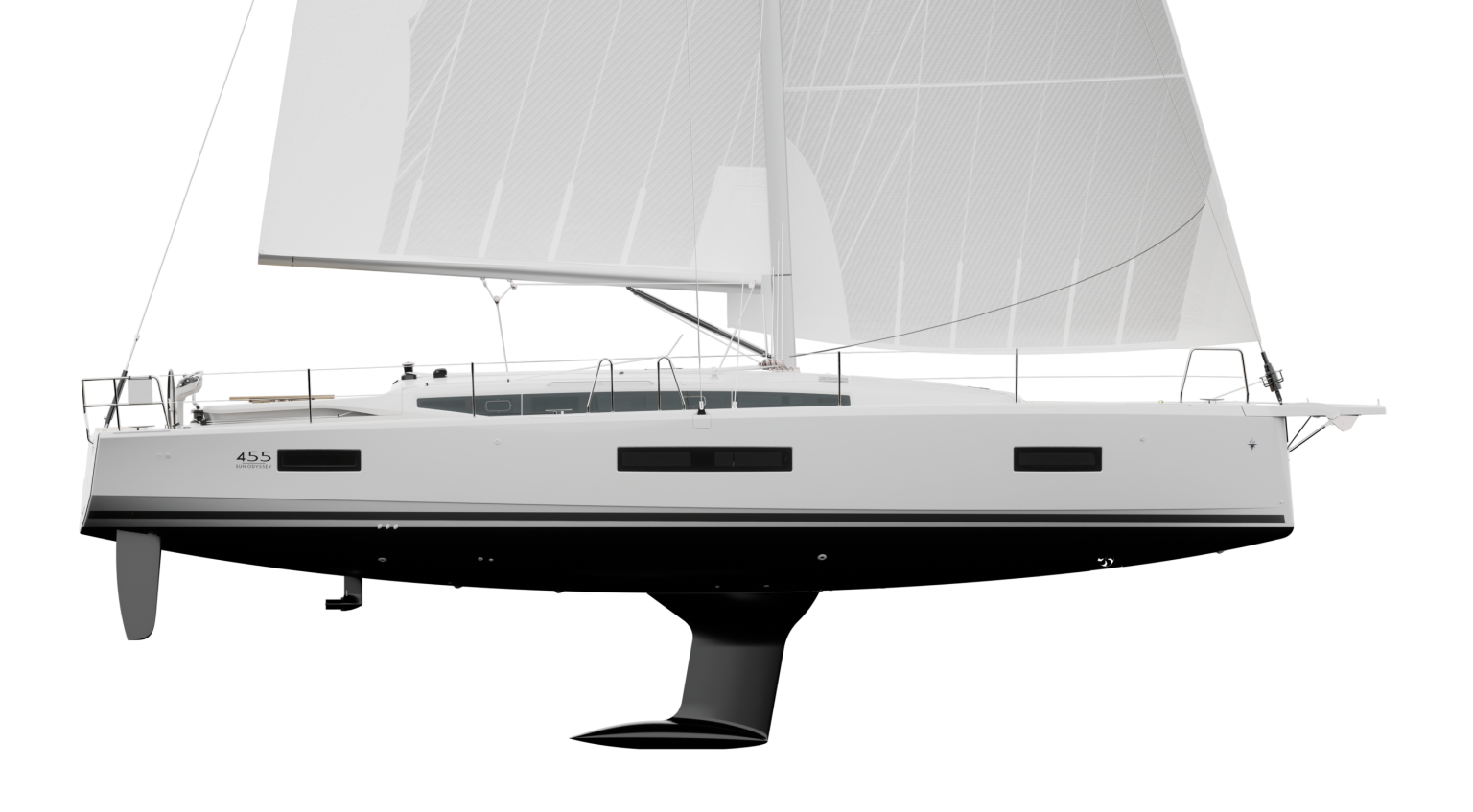Sun Odyssey 455 Render Side profile